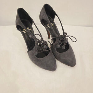 Moschino Cheap and Chic Gray Suede Heels size 8